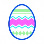 Pink and green easter egg, decals stickers