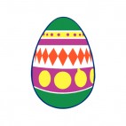 Multi colored easter egg with yellow spots, decals stickers