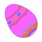 Pink with red stripes easter egg, decals stickers