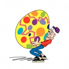 Man lifting easter egg, decals stickers
