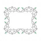 White doves border, decals stickers