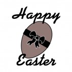 Happy Easter writing with egg logo, decals stickers