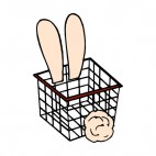 Bunny basket, decals stickers