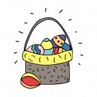 Easter egg basket, decals stickers