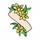 Easter lily banner, decals stickers