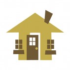 Brown house, decals stickers