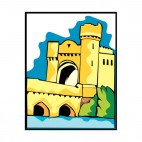 Castle with bridge, decals stickers