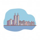 New York city landscape, decals stickers