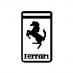 Ferrari horse logo and text, decals stickers