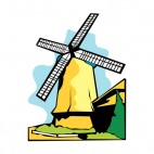 Yellow windmill, decals stickers