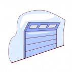 Blue garage door, decals stickers