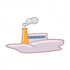 Smoke factory with yellow chimney, decals stickers