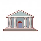 Building with columns, decals stickers