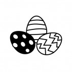 Easter eggs with stripes and spots, decals stickers