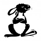 Bunny with arms crossed, decals stickers
