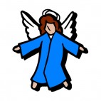 Angel with blue dress, decals stickers