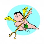 Cherub with pitchfork, decals stickers