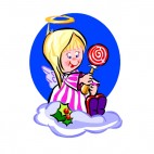 Angel with lollipop, decals stickers