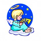 Angel cutting stars, decals stickers