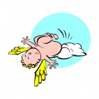 Cherub falling off cloud, decals stickers