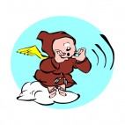 Cherub in brown robe, decals stickers