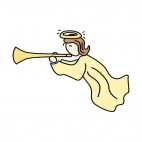 Angel playing horn, decals stickers
