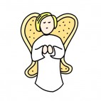 Angel praying, decals stickers