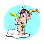 Cherub sailor with scope and map, decals stickers