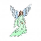 Angel with blue dress, decals stickers