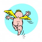 Cherub running, decals stickers