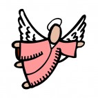 Angel with pink dress, decals stickers