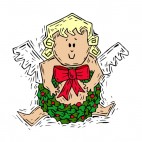 Cherub with wreath , decals stickers