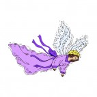 Angel with purple dress, decals stickers