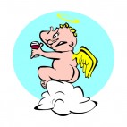 Cherub scared of drink, decals stickers