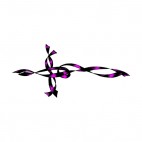 Black and purple ribbons cross, decals stickers