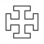 Cross potent, decals stickers