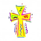 Multi colored cross, decals stickers