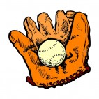Baseball glove with ball, decals stickers