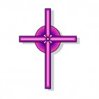 Purple celtic cross, decals stickers
