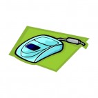 Wired blue mouse, decals stickers