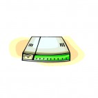 Modem with green light, decals stickers