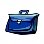 Blue briefcase, decals stickers