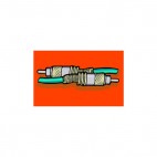 Green connectors, decals stickers