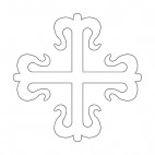 Cross fleury, decals stickers