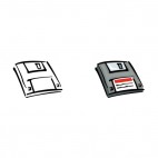 Floppy disks, decals stickers