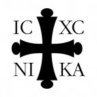 Conqueror cross, decals stickers