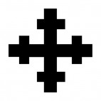 Crosslet cross, decals stickers