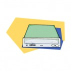 Internal cd rom drive, decals stickers