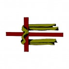 Shrouded cross, decals stickers