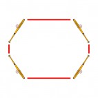 Baseball bat and ball frame, decals stickers